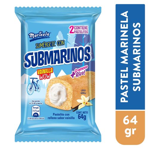 Pastel Marinela Submarino Vainilla -  64 g