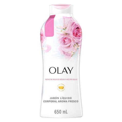 Jabón líquido Olay Fresh, Outlast Agua de Rosas y Néctar Dulce -22 fl oz