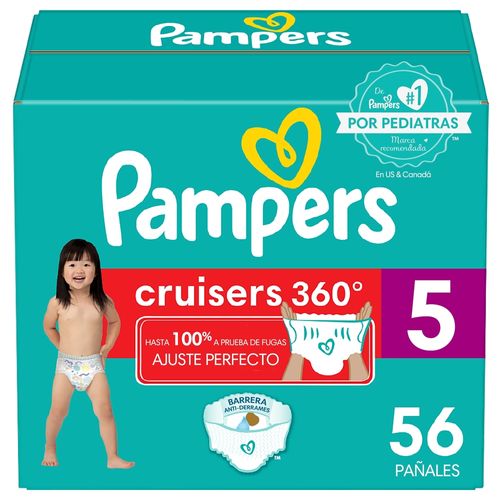 Pañales Pampers Cruisers 360° Pants Talla 5, 12kg - 56Uds
