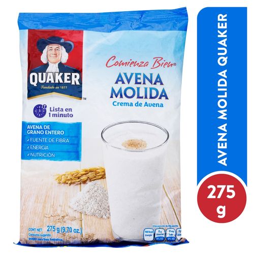 Avena Quaker molida en bolsa - 275 g