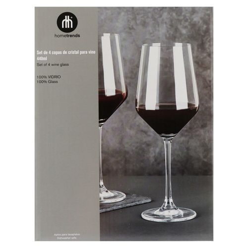 Set de 4 Copas de Cristal Hometrends Para Vino