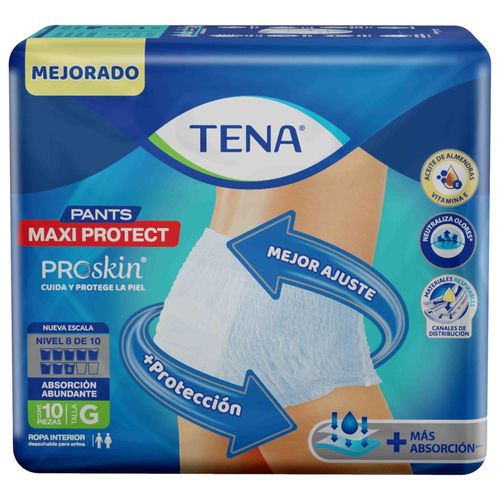 Pañal para adulto Tena pants maxi protect talla G - 10 Uds