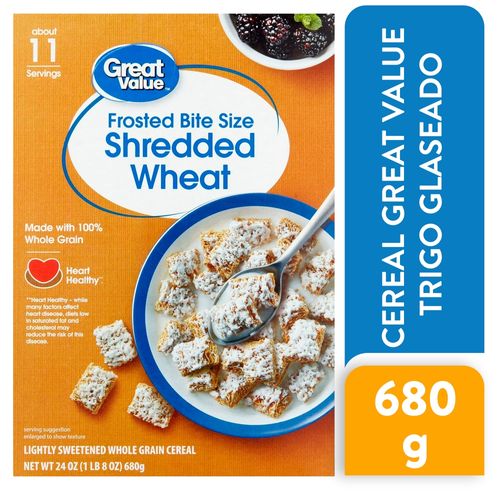 Cereal Great Value, trigo glaseado - 680 g
