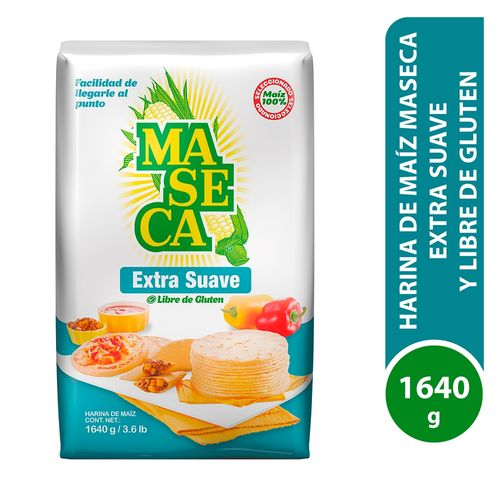 Harina de maíz Maseca extra suave y libre de gluten - 1640 g