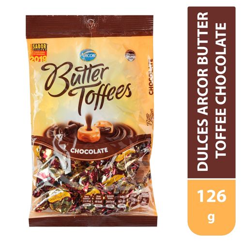 Dulces Arcor Butter Toffee Chocolate126G