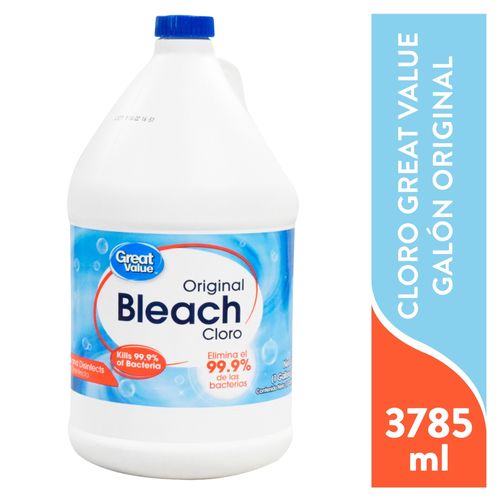 Cloro Great Value galón original -3785ml