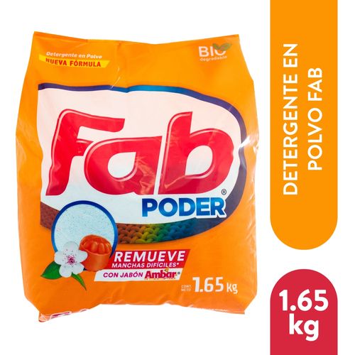 Detergente en Polvo Fabuloso Ambar Natural - 1600 g