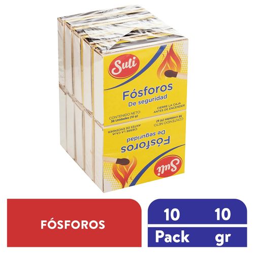Fosforos Suli De Madera - 10 Cajitas
