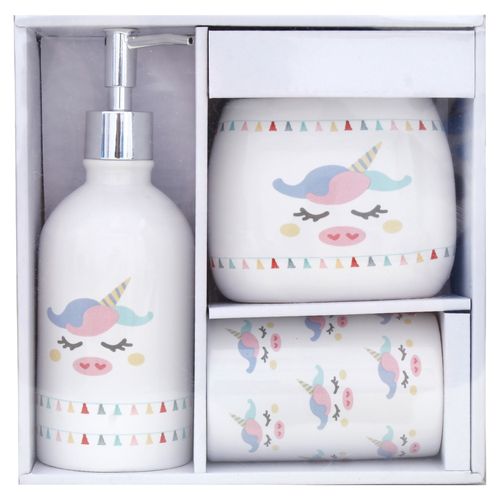 Set Mainstays Kids de baño unicornio 3 piezas