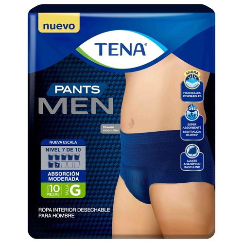 Pañal para adulto Tena pants masculino talla L - 10 Uds