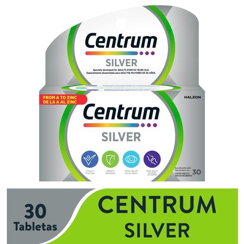 Multivitaminico Centrum Silver caja 30 tabletas -Precio indicado por caja