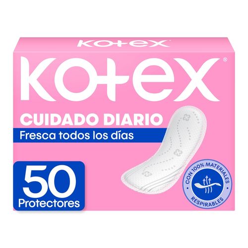 Protectores Kotex Cuidado Diario - 50 Unidades