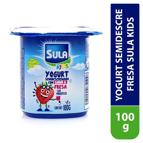 Yogurt Semidecre Fresa Sula Kids - 100 g