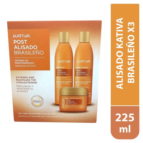 Alisado Kativa Brasileno X3 225 Ml