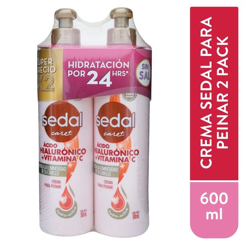 Crema para peinar Sedal con ácido hialurónico y vitamina C en loción - 600 ml