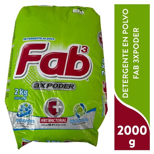 Detegente en polvo Fab Limón Verde - 2000 g