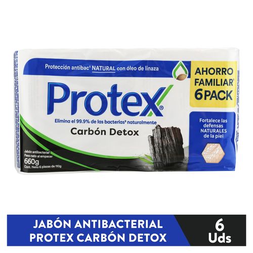 Jabón en Barra Protex Carbón Activado 6 pack -660g