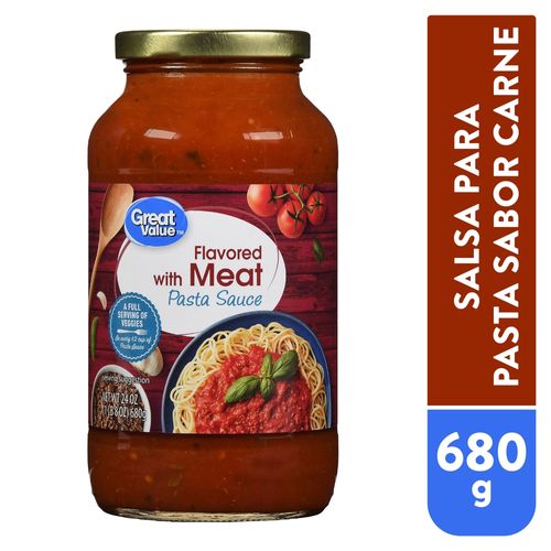 Salsa Great Value De Carne Para Spaguetti - 680 g