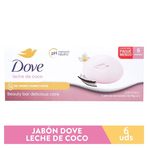 Jabón Barra Dove Leche De Coco 6Pck - 90g