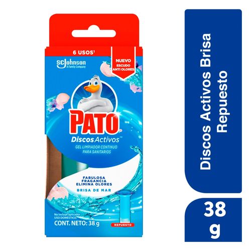 Discos Pato Baños Activos Brisa De Mar Repuesto - 36ml