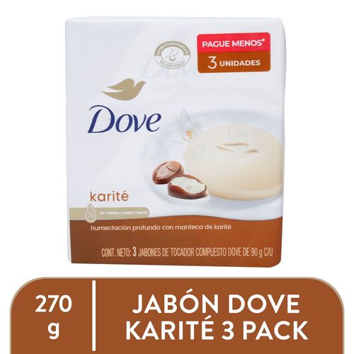 Jabón Dove Karité y Vainilla en Barra - 270 g