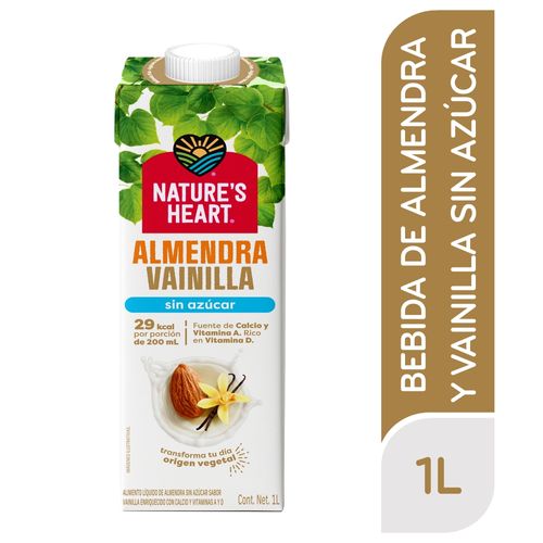 Bebida de Almendras Vainilla Nature's Heart Sin Azúcar - 1L