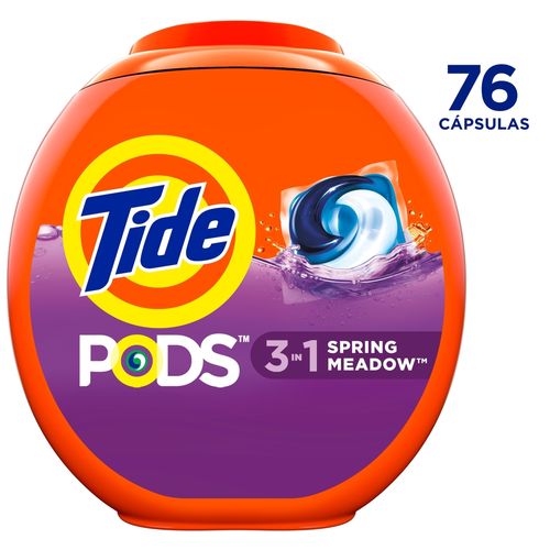 Detergente En Capsulas Tide Pradera Primaveral 3 En 1 - 1800 g