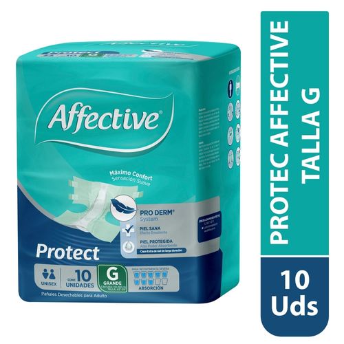 Pañal Incontigencia Affective Protect Talla G- 10 Unidades