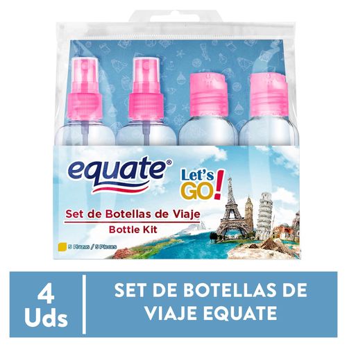 Set Equate  Botellas De Viaje 5 Piezas