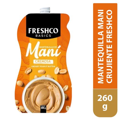 Mantequilla Mani Freshco Basics Crujiente - 260 g