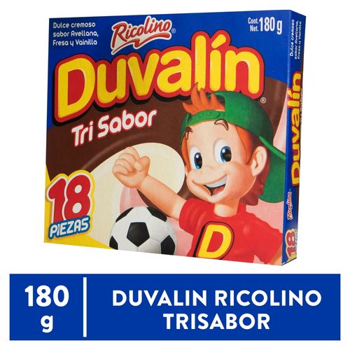 Chocolate Duvalin Ricolino Trisabor 18 Unidades - 180 g