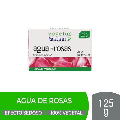 Jabón Agua de Rosas Bioland Efecto Sedoso - 125 g