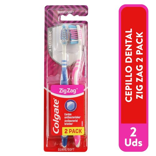 Cepillo Colgate Zigzag Antibacterial 2Ea
