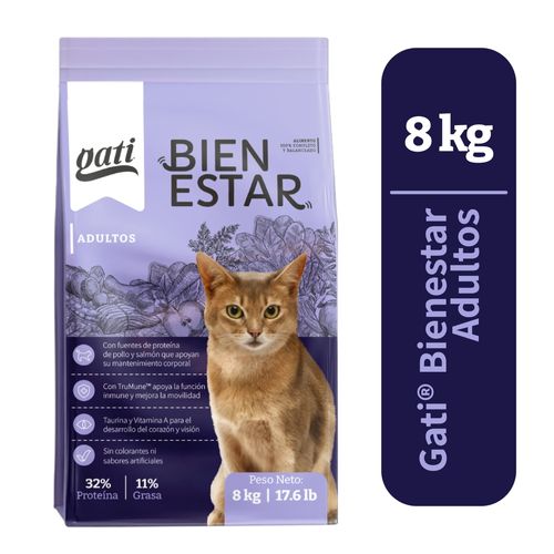 Alimento Gati Adulto Bienestar 8000 Gr