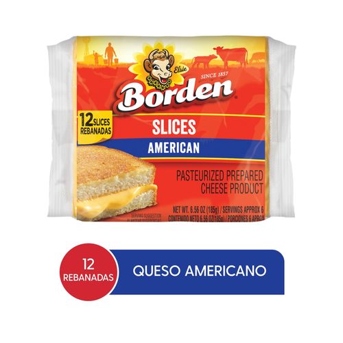 Queso Borden Americano Rebanado - 185 g