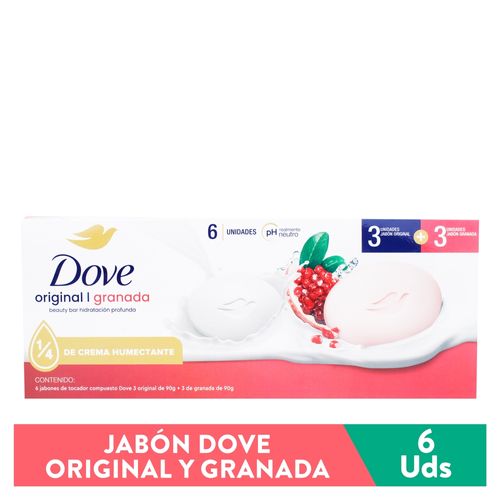 Jabon  Dove Orig Y Granada 6pk 540 Gr