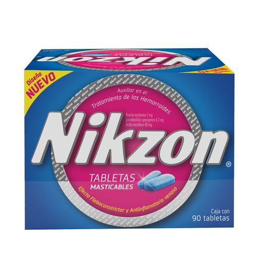 Nikzon para hemorroides- 90 tabletas