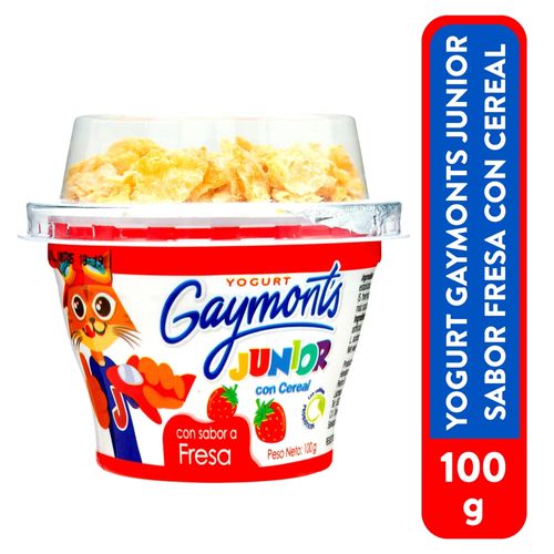 Yogurt Gaymonts Junior Con Cereal Fresa - 100 g