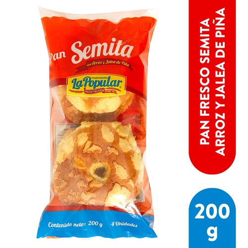 Pan La Popular Fresco Semita Arroz Especial - 375 g