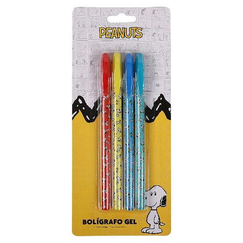 Snoopy 4 Boligrafos Con Disenos