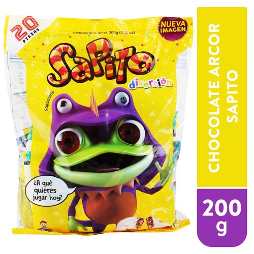 Chocolate Arcor Sapito Chispas Colores - 200 g