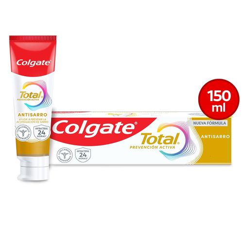 Pasta Dental Colgate Total Anti Sarro Prevención Activa -150 ml