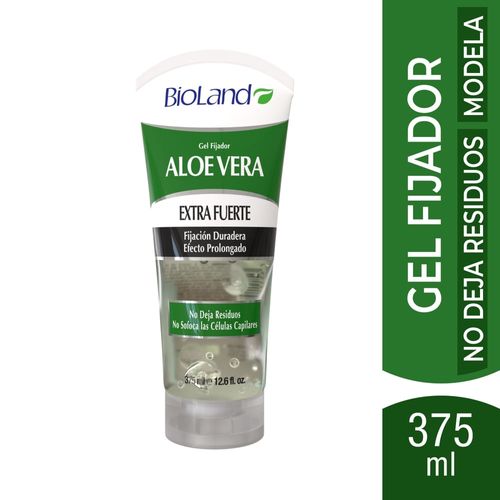 Gel Fijador Bioland Aloe vera Fijación Extra Fuerte - 375 ml