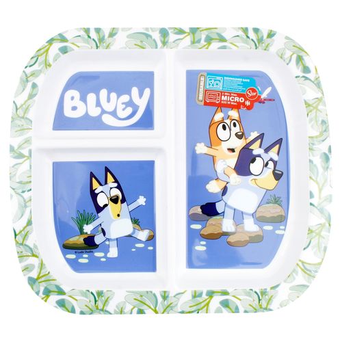 Stor Plato Rectangular Dividido Bluey