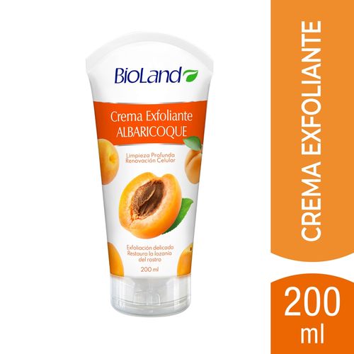 Crema Exfoliante Bioland Albaricoque Limpieza Profunda - 200 ml