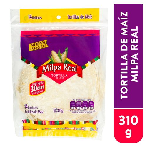 Tortilla Milpa Real Trigo Pequeño de 14 Uds - 310 g