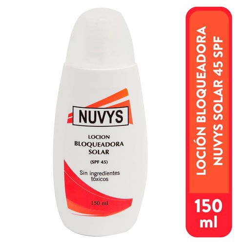 Protector solar Nuvys FPS 45 - 150 ml