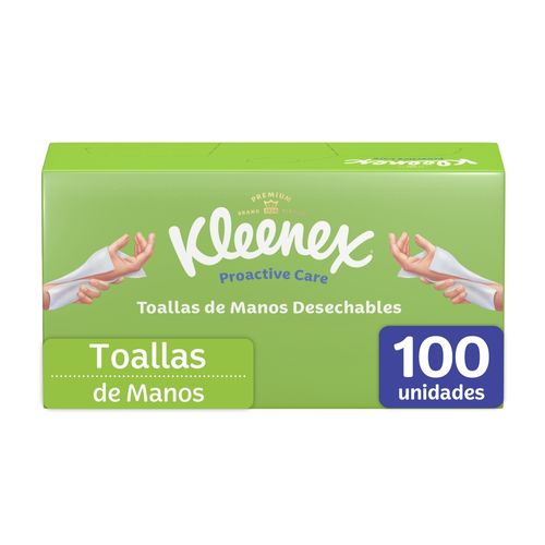 Toallas de Manos Desechables  Kleenex - 100 Unidades