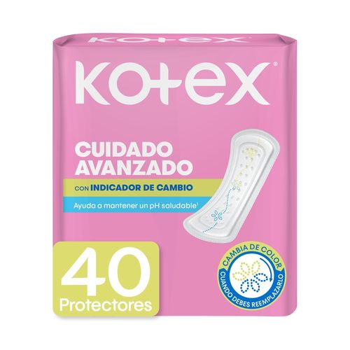 Protectores Diarios Kotex con Indicador de PH - 40 Unidades