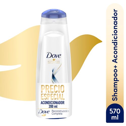 Shampoo y Acondicionador Dove Reconstrucción Completa en Pack - 570 ml
